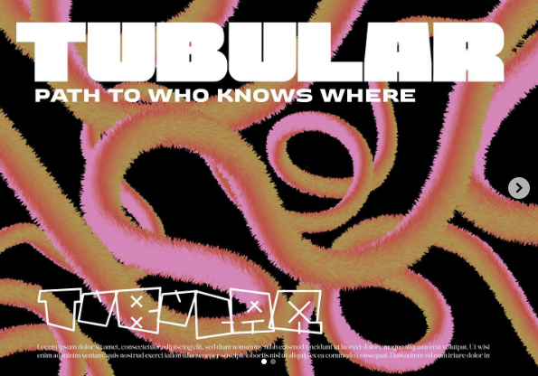 Tubular editorial spread