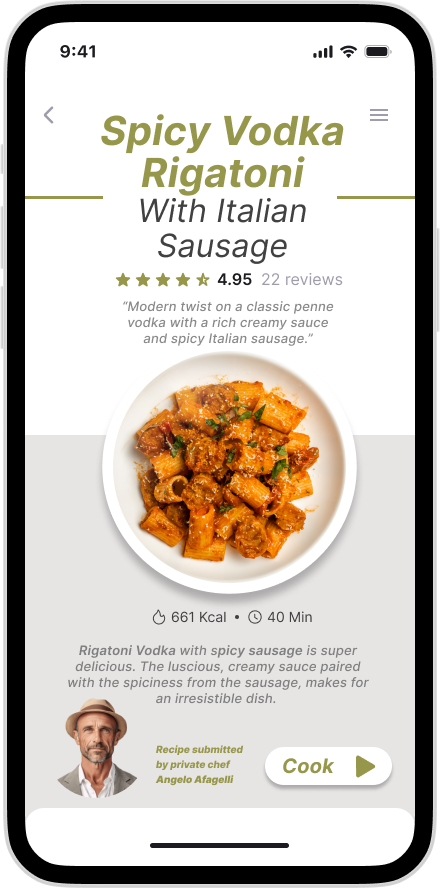 Recipe app screen 8